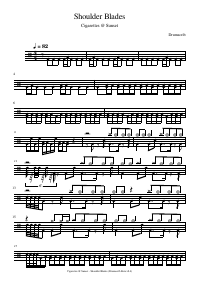 Drum score: Cigarettes @ Sunset - Shoulder Blades