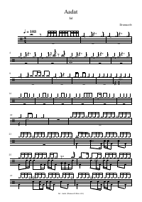 Drum score: Jal - Aadat