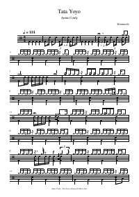 Drum score: Annie Cordy - Tata Yoyo