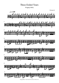 Drum score: Flogging Molly - These Exiled Years