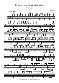 Drum score: Álvaro López - Él Vive (feat. Mark Melendez)