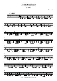 Drum score: Tragedy - Conflicting Ideas