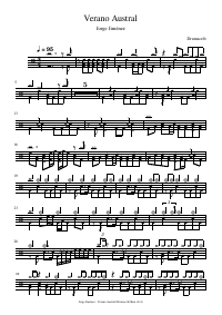 Drum score: Jorge Jiménez - Verano Austral
