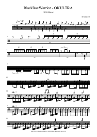 Drum score: Will Wood - BlackBoxWarrior - OKULTRA