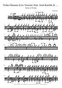 Drum score: Nations of Worship - Yeshu Gharana (Live Version) (feat. Amit Kamble & Cameron Mendes)