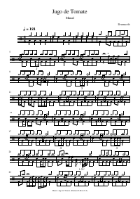 Drum score: Manal - Jugo de Tomate