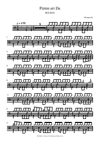 Drum score: BULEGO - Pizten ari Da