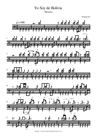 Drum score: Bonanza - Yo Soy de Bolivia