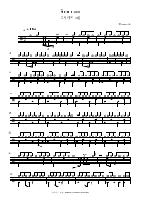 Drum score: 그루터기 10집 - Remnant