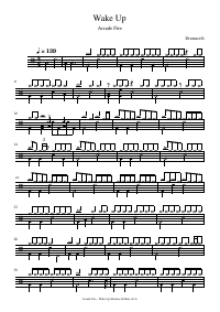 Drum score: Arcade Fire - Wake Up