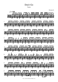 Drum score: Yazoo - Don't Go