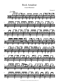 Drum score: Gerard Blanchard - Rock Amadour