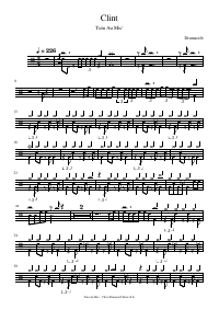 Drum score: Tutu Au Mic' - Clint