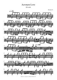 Drum score: Riverside - Acronym Love