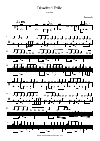 Drum score: Austere - Dissolved Exile