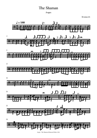 Drum score: Angra - The Shaman