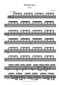 Drum score: Helicon - Backbreaker