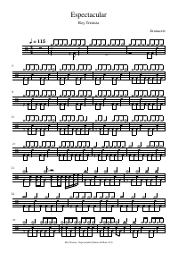 Drum score: Rey Tristeza - Espectacular
