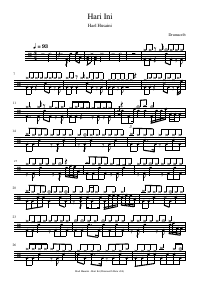Drum score: Hael Husaini - Hari Ini