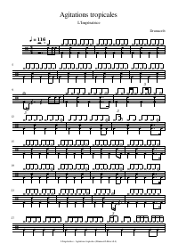 Drum score: L'Impératrice - Agitations tropicales