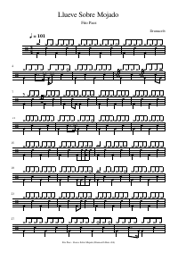 Drum score: Fito Paez - Llueve Sobre Mojado