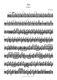 Drum score: Raditori - Già