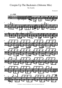 Drum score: The Fratellis - Creepin Up The Backstairs (Osborne Mix)