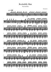 Drum score: The Firebirds - Rockabilly Man
