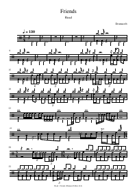 Drum score: Road - Friends