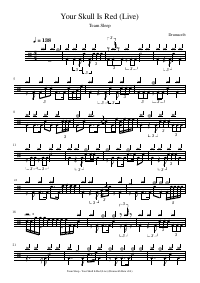 Drum score: Team Sleep - Your Skull Is Red (Live)