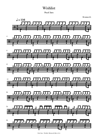 Drum score: Pearl Jam - Wishlist