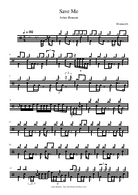 Drum score: Ashes Remain - Save Me