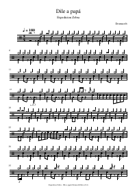 Drum score: Expedicion Zebra - Dile a papá