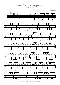 Drum score: Kenshi Yonezu - ホープランド - Hopeland