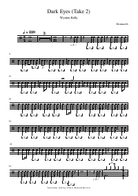Drum score: Wynton Kelly - Dark Eyes (Take 2)