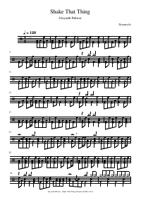 Drum score: Gwyneth Paltrow - Shake That Thing