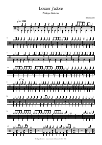 Drum score: Philippe Katerine - Louxor j'adore