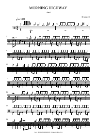 Drum score: Anri - MORNING HIGHWAY