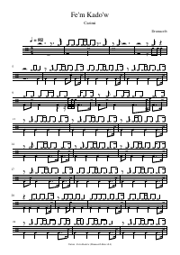 Drum score: Carimi - Fe'm Kado'w
