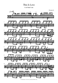 Drum score: Cool Hand Luke - This Is Love
