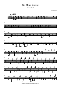 Drum score: Linkin Park - No More Sorrow