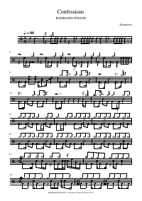 Drum score: BADBADNOTGOOD - Confessions