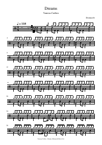 Drum score: Vanessa Carlton - Dreams