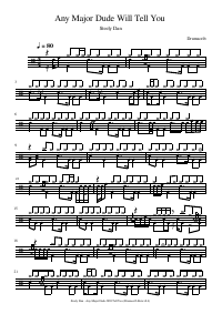 Drum score: Steely Dan - Any Major Dude Will Tell You