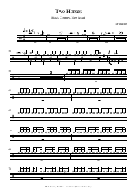 Drum score: Black Country, New Road - Two Horses