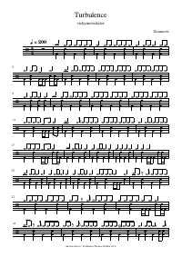 Drum score: vickymcvickster - Turbulence