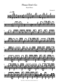 Drum score: Wyatt Flores - Please Don't Go