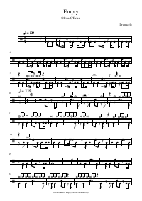 Partition de batterie&nbsp;: Olivia O'Brien - Empty