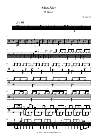Drum score: PJ Harvey - Man-Size