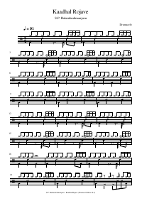 Drum score: S.P. Balasubrahmanyam - Kaadhal Rojave